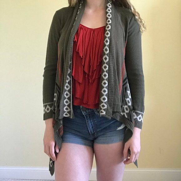 Wet Seal Burnt Orange Ruffle V-Neck Tank - Picture 5 of 5